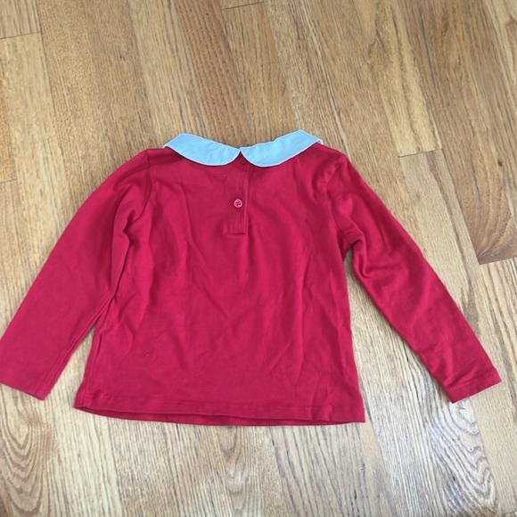 Gap Holiday Christmas Long Sleeve with Peter Pan Collar 3Y - Modern Red - Picture 6 of 7